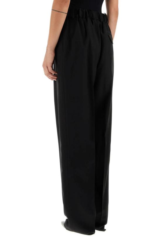  보테가베네타 스트레이트 팬츠 보테가 베네타 버진 울 팬츠 블랙 - BOTTEGA VENETA