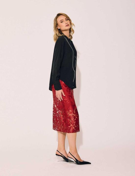  린제이 니콜라스 뉴욕 미디 스커트 린지 니콜라스 뉴욕 레이스 스커트 - LINDSAY NICHOLAS NEW YORK