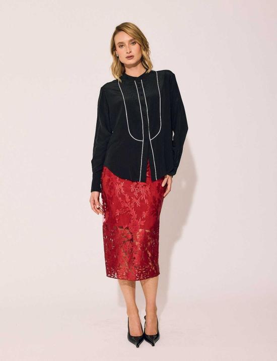  린제이 니콜라스 뉴욕 미디 스커트 린지 니콜라스 뉴욕 레이스 스커트 - LINDSAY NICHOLAS NEW YORK