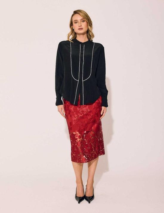  린제이 니콜라스 뉴욕 미디 스커트 린지 니콜라스 뉴욕 레이스 스커트