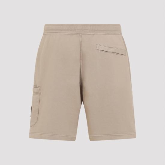  스톤 아일랜드 숏팬츠 코튼 쇼츠 데저트 샌드 - STONE ISLAND