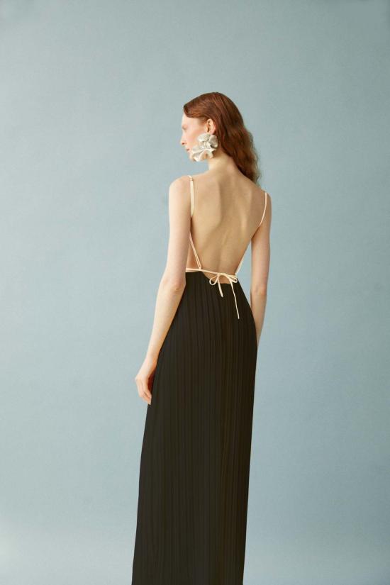  루이자 에 라 루나 롱 원피스 Luisa Et La Luna Eros 플리츠 콤보 드레스 - LUISA ET LA LUNA