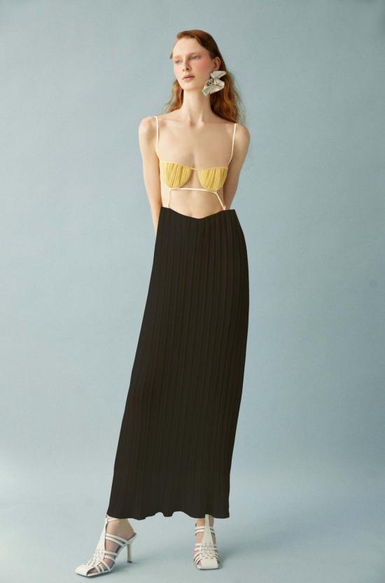  루이자 에 라 루나 롱 원피스 Luisa Et La Luna Eros 플리츠 콤보 드레스 - LUISA ET LA LUNA