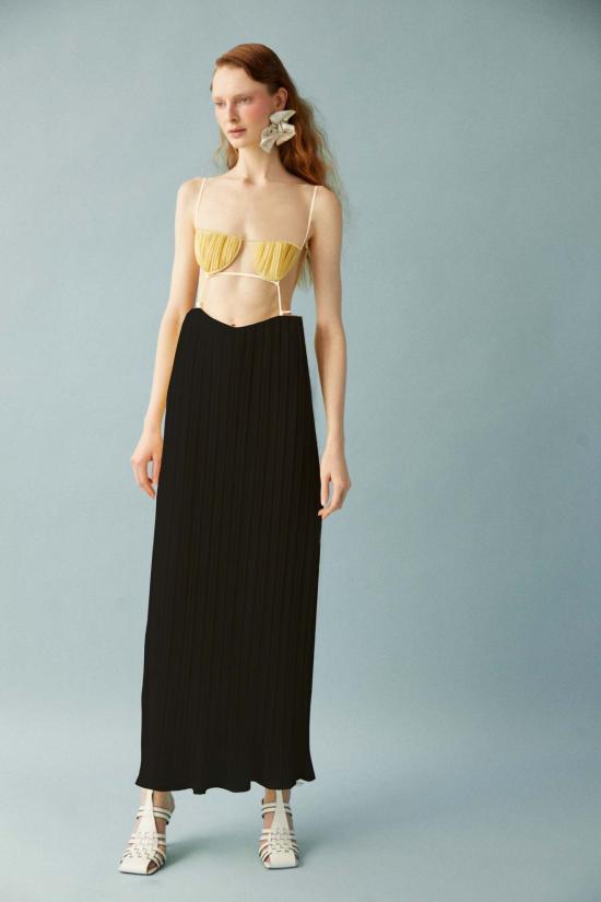  루이자 에 라 루나 롱 원피스 Luisa Et La Luna Eros 플리츠 콤보 드레스 - LUISA ET LA LUNA