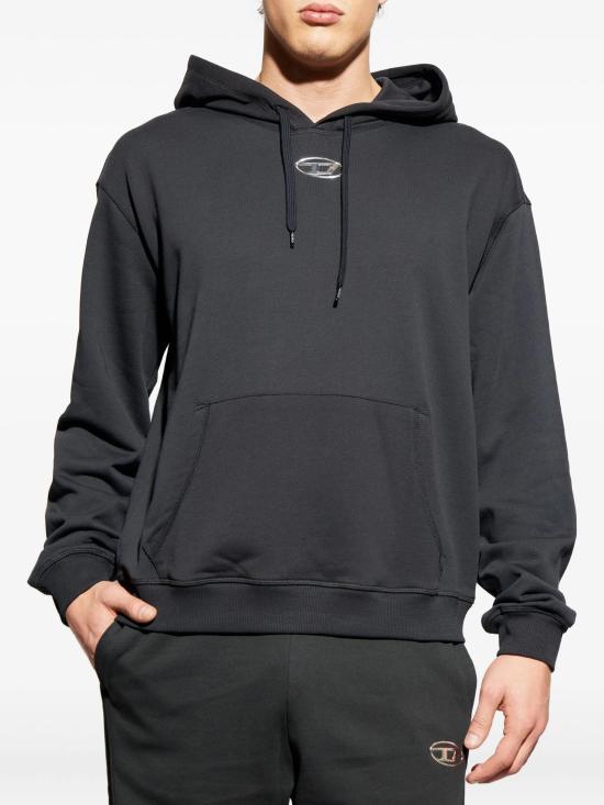 26SS 디젤 S-NORM 후드티셔츠 A204470BKBW900 BLACK - DIESEL
