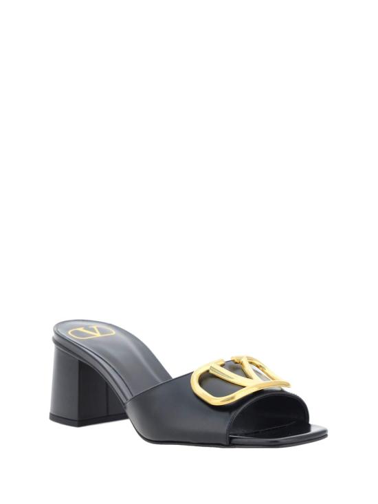  발렌티노 가라바니 샌들 Valentino Garavani Vlogo 가죽  Nero - VALENTINO GARAVANI