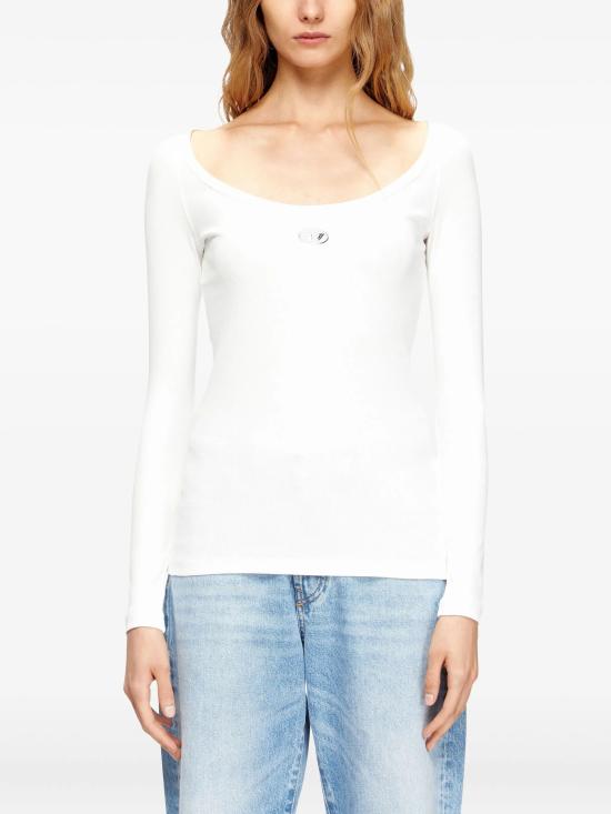 26SS 디젤 반팔 티셔츠 A199090JMBA141 WHITE - DIESEL