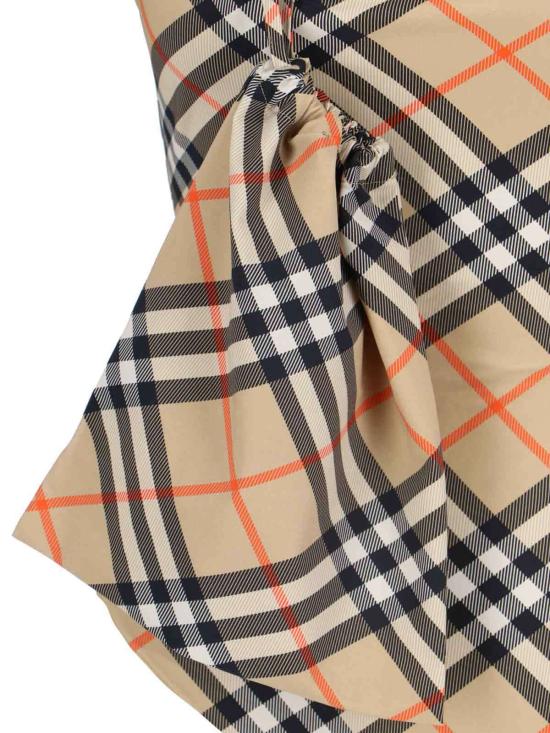  버버리 원피스 수영복 샌드 입 체크 - BURBERRY