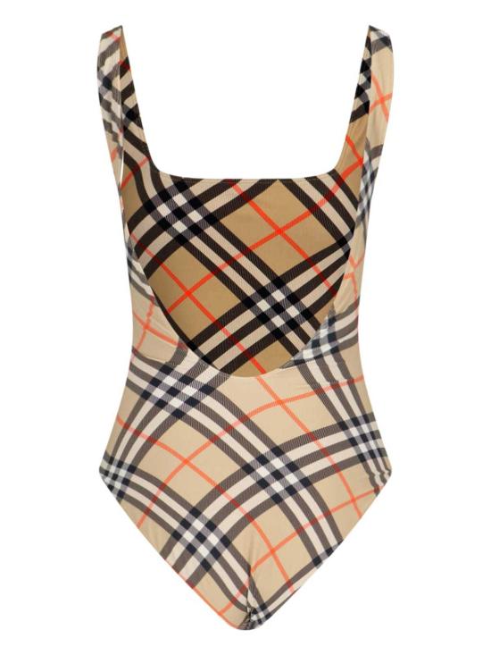  버버리 원피스 수영복 샌드 입 체크 - BURBERRY