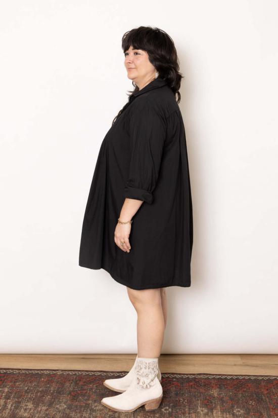  Colibri 숏 원피스 콜리브리 핀턱 포플린 드레스 블랙 - COLIBRI