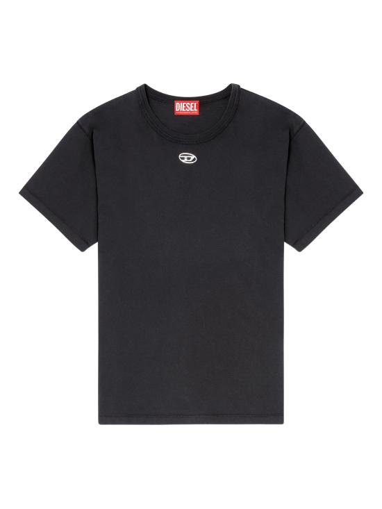26SS 디젤 T-노미-Od-S1 코튼 티셔츠 A203990JMBB900 BLACK