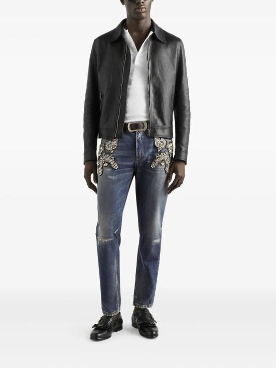 26SS 돌체앤가바나 가죽 자켓 G9CCCLHULZK N0000 BLACK - DOLCE & GABBANA