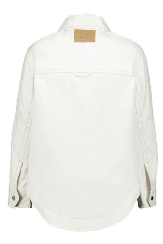 26SS 아미 화이트 코튼 워커 버튼 자켓 UJK874CO0211 136 BLANCCREME - AMI