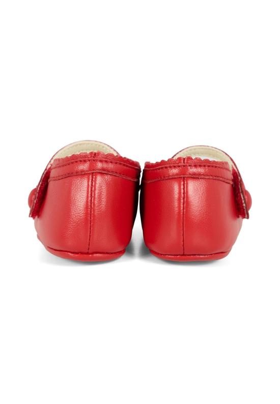  [키즈] 구찌 레이스업 슈즈 키즈 발레 플랫 레드 - GUCCI