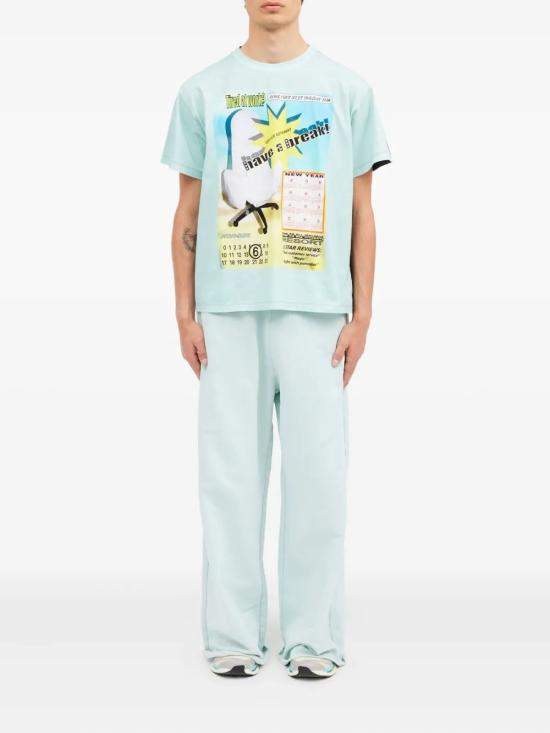 26SS MM6 메종마르지엘라 반팔 티셔츠 SH0GC0065M20181 001S TURQUOISE - MM6 MAISON MARGIELA