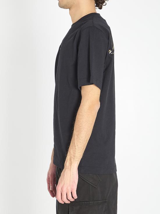 26SS 버버리 체크 커시브 로고 코튼 티셔츠 8119183 A1189 BLACK - BURBERRY