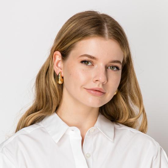  Janis Savitt 이어링 재니스 새빗 볼드 티어 드롭  골드