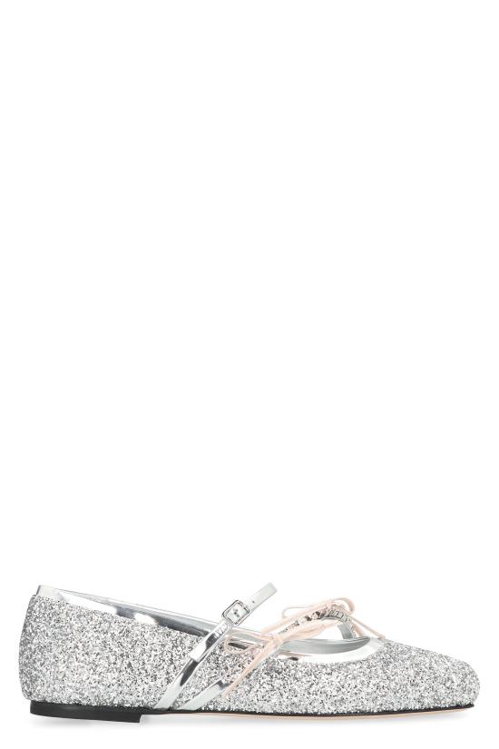 26SS 지미추 플랫 슈즈 LOLIBALLERINABQLSILVERMACARON Silver