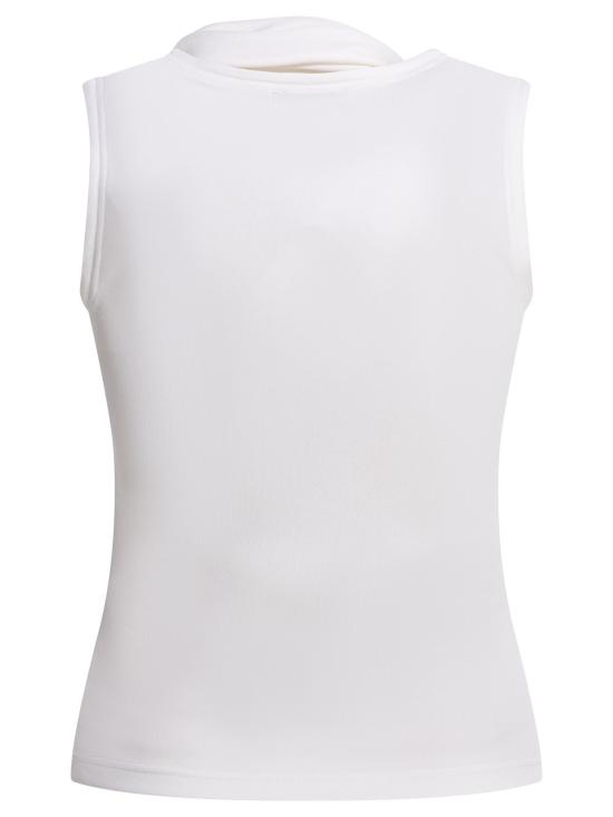 26SS 아미 저지 슬리브리스 라발리에르 탑 FTP827JE0223136 WHITE - AMI