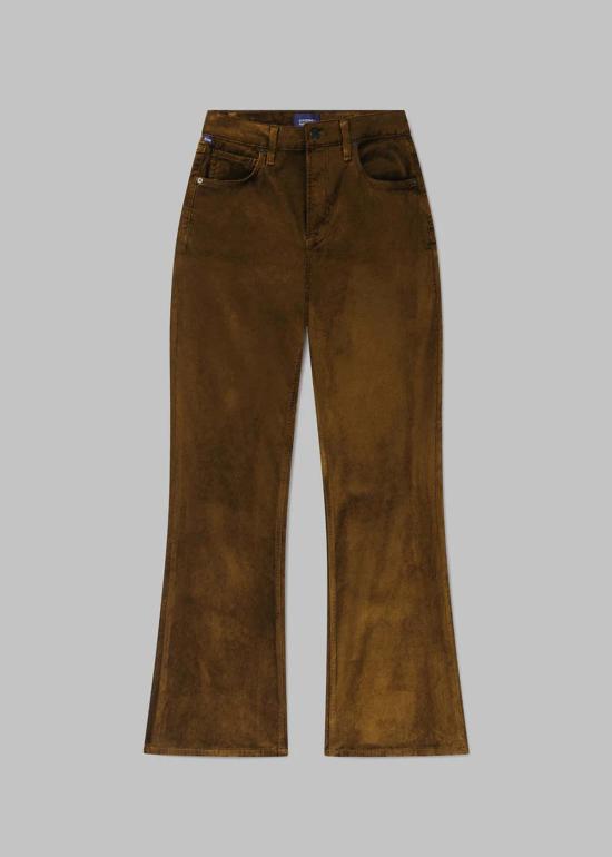  시티즌 오브 휴머니티 데님 팬츠 시티즌스 오브 휴머니티 킴벌리 70년대 플레어 진 올리브 그린 - CITIZEN OF HUMANITY