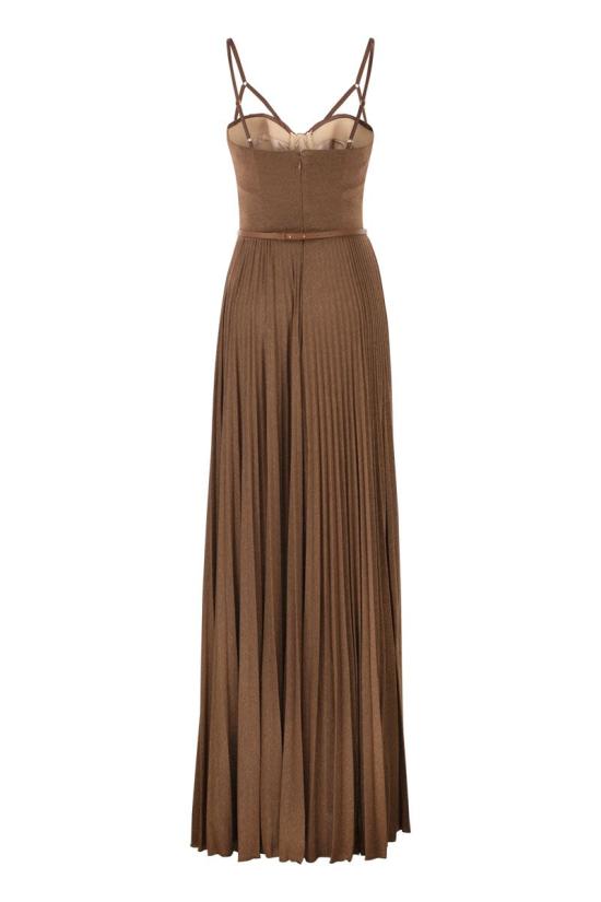 26SS 엘리자베타프랜치 미디 원피스 ABR1661E2 600 BROWN - ELISABETTA FRANCHI