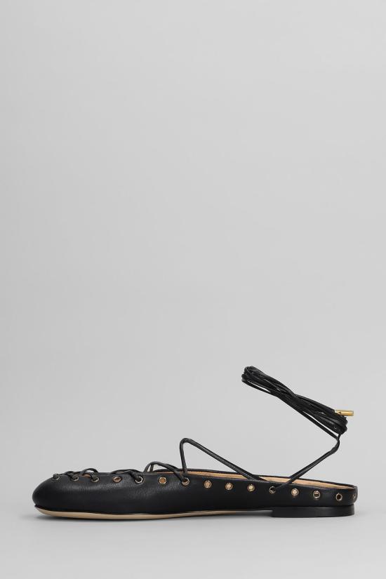  끌로에 플랫 슈즈 Chloé Ghillies 발레 플랫 블랙 - CHLOE