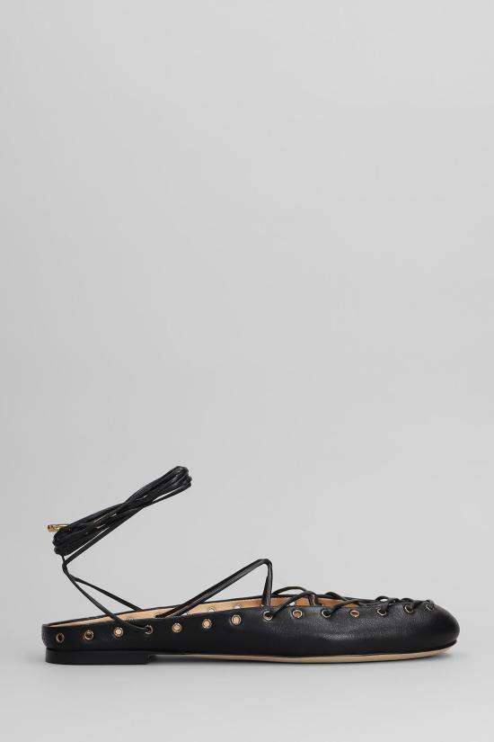  끌로에 플랫 슈즈 Chloé Ghillies 발레 플랫 블랙