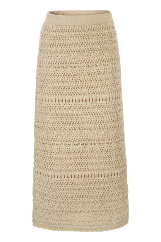 26SS 파비아나 필리피 롱 스커트 GND266F383L735 0149 VANILLA