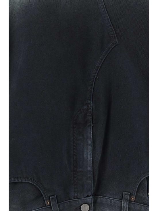  발렌시아가 데님 자켓 데님 재킷 블랙 - BALENCIAGA