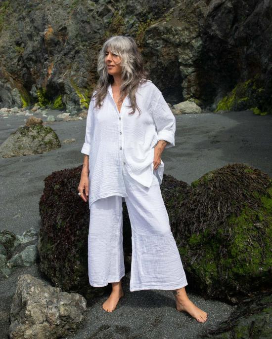  Honest Cotton 스트레이트 팬츠 어니스트 코튼 크롭 팔라초 - OTHER BRANDS