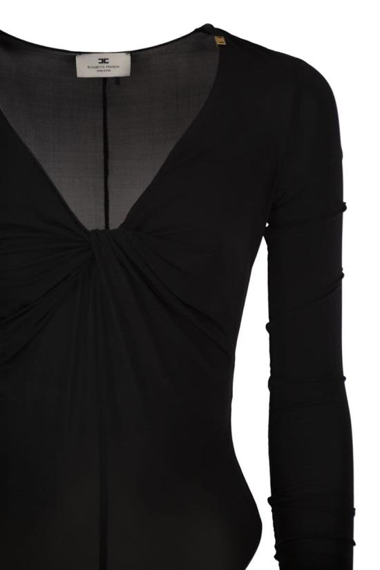 26SS 엘리자베타프랜치 반팔 티셔츠 BO01261E2 110 BLACK - ELISABETTA FRANCHI