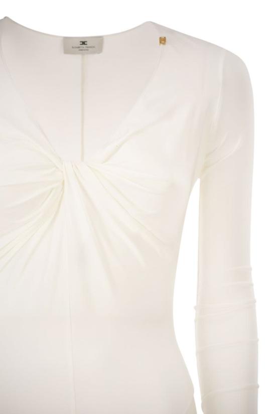 26SS 엘리자베타프랜치 반팔 티셔츠 BO01261E2 360 IVORY - ELISABETTA FRANCHI