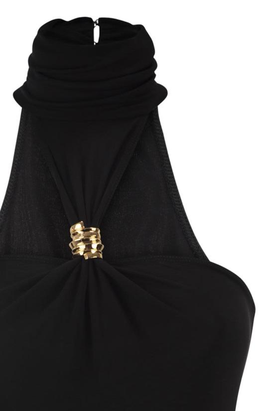 26SS 엘리자베타프랜치 반팔 티셔츠 BO01761E2 110 BLACK - ELISABETTA FRANCHI