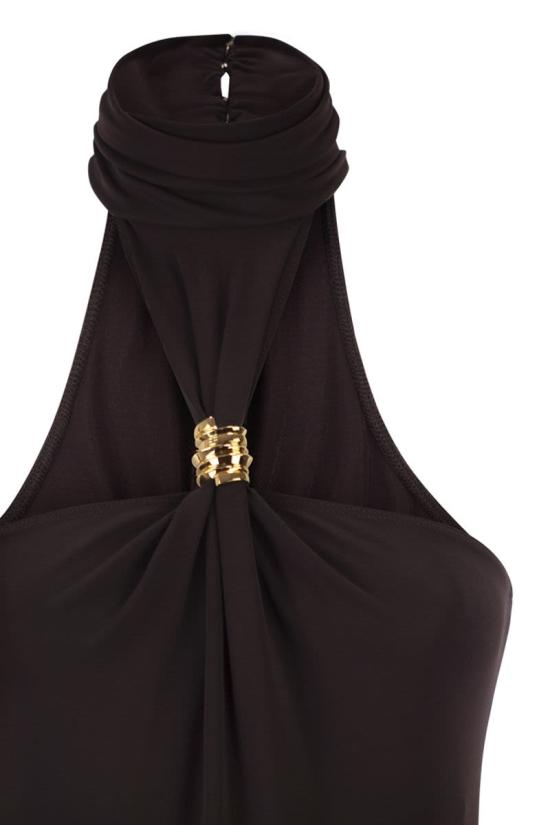 26SS 엘리자베타프랜치 반팔 티셔츠 BO01761E2 EV9 DARK BROWN - ELISABETTA FRANCHI