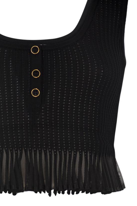 26SS 엘리자베타프랜치 반팔 티셔츠 TK74B61E2 110 BLACK - ELISABETTA FRANCHI