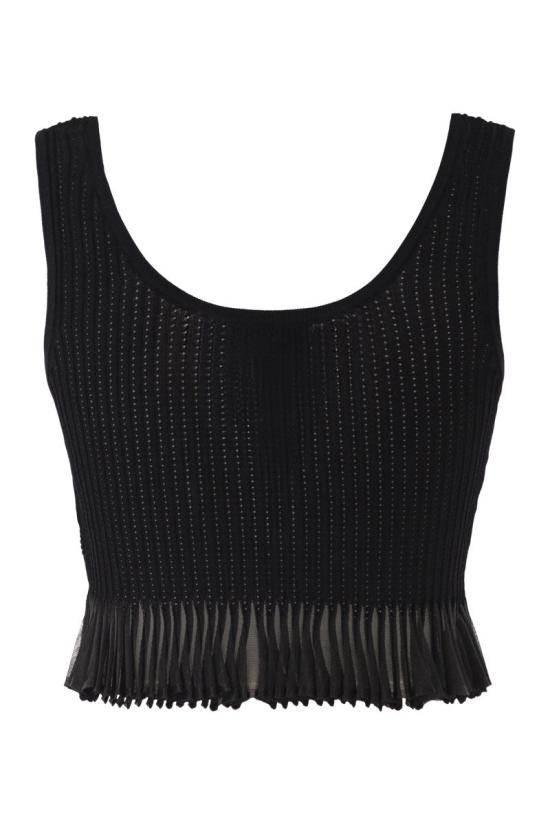 26SS 엘리자베타프랜치 반팔 티셔츠 TK74B61E2 110 BLACK - ELISABETTA FRANCHI