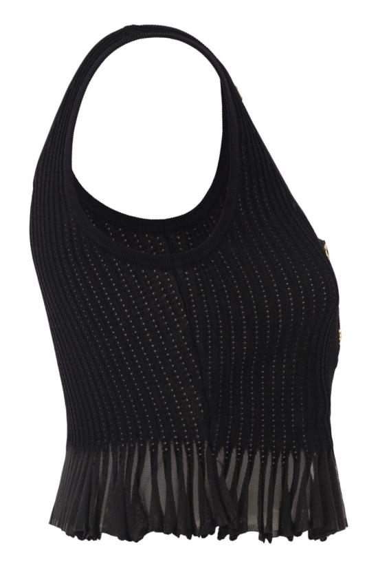 26SS 엘리자베타프랜치 반팔 티셔츠 TK74B61E2 110 BLACK - ELISABETTA FRANCHI