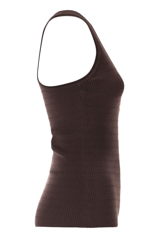 26SS 엘리자베타프랜치 반팔 티셔츠 TK75B61E2 644 BROWN - ELISABETTA FRANCHI