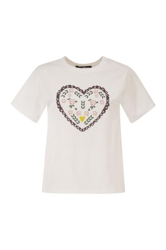 26SS 위켄드막스마라 반팔 티셔츠 2615971051600 001 WHITE