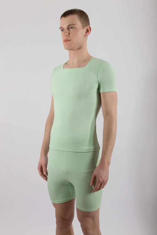  FANG 반팔 티셔츠 팡 에센셜 스퀘어넥 리브드 티셔츠 씨폼