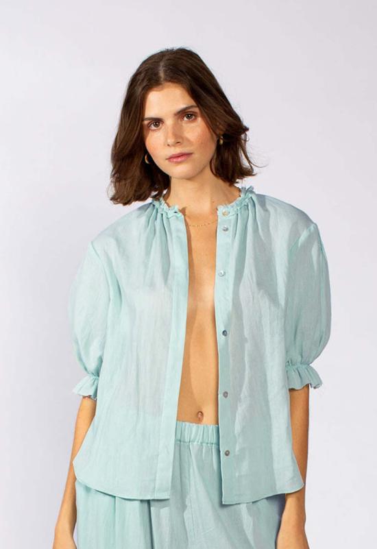  루 샤르망 블라우스 루프 샤르망 피코  스카이