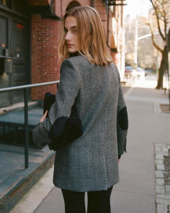  닐리로탄 수트 자켓 닐리 로탄 다이앤 블레이저 (팔꿈치 패치 포함)