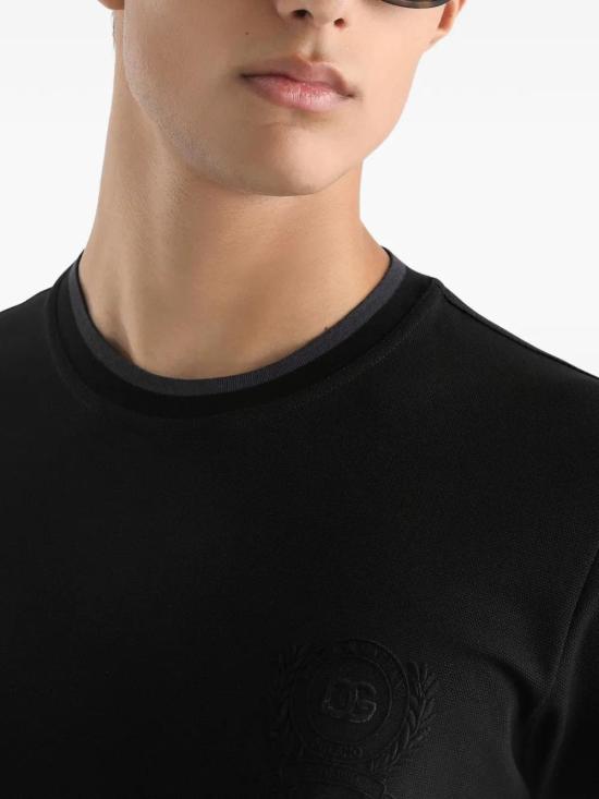 26SS 돌체앤가바나 반팔 티셔츠 G8SW4ZHU7W9 N0000 BLACK - DOLCE & GABBANA