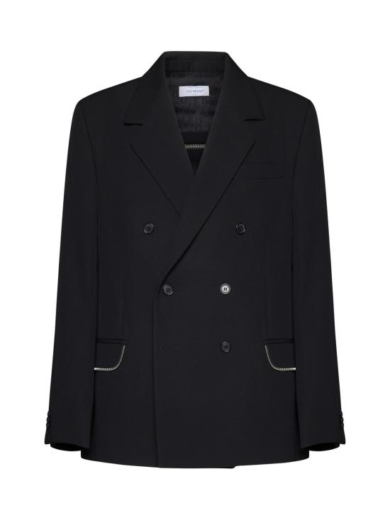  오프화이트 수트 자켓 블레이저 블랙