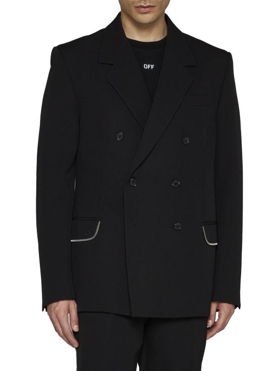  오프화이트 수트 자켓 블레이저 블랙 - OFF WHITE