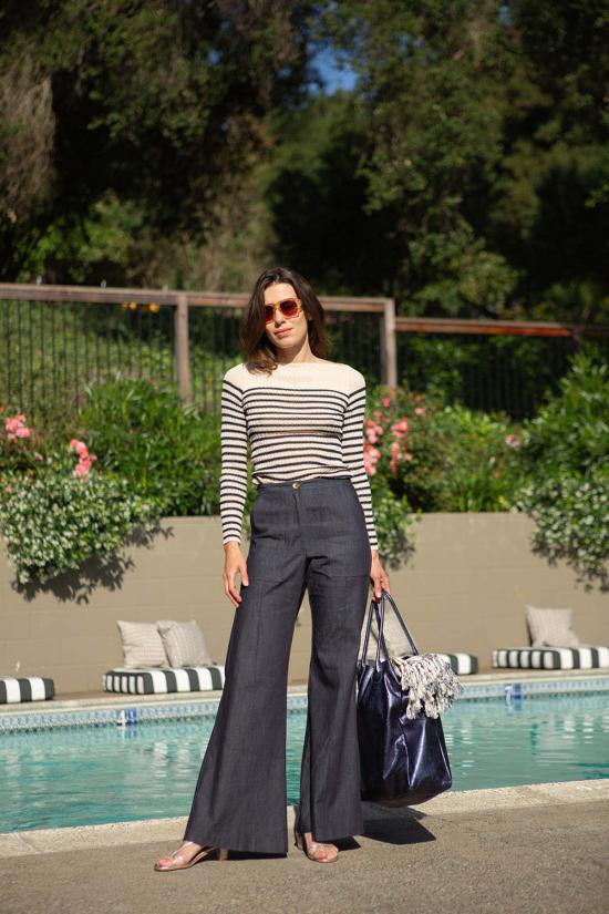  에리카 타노브 데님 팬츠 다비  다크 인디고