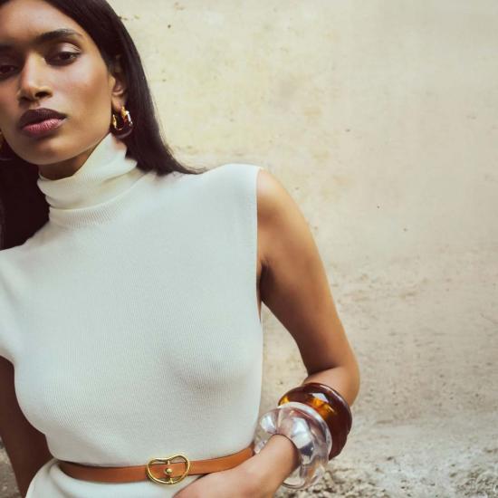  리지 포르투나토 팔찌 아크 커프  라일락