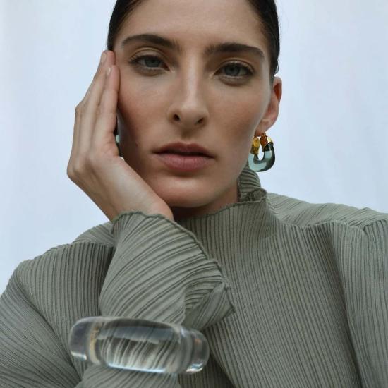  리지 포르투나토 팔찌 아크 커프  라일락 - LIZZIE FORTUNATO