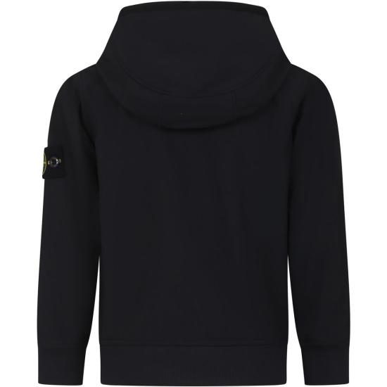  [키즈] 스톤 아일랜드 자켓 키즈  컴퍼스 재킷 블랙 - STONE ISLAND