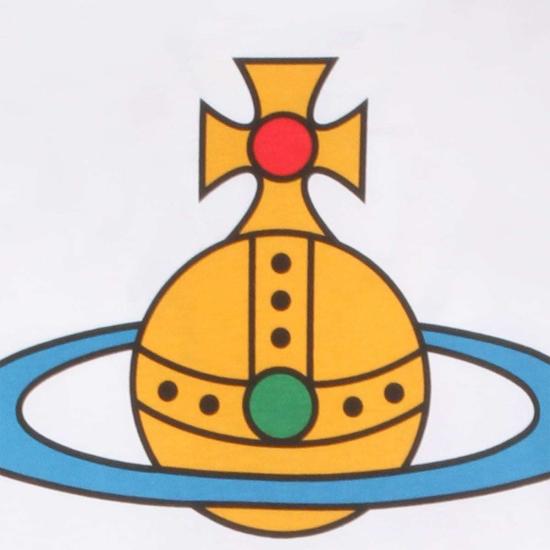  비비안웨스트우드 반팔 티셔츠 비비안 웨스트우드 코튼 티셔츠 화이트 - VIVIENNE WESTWOOD